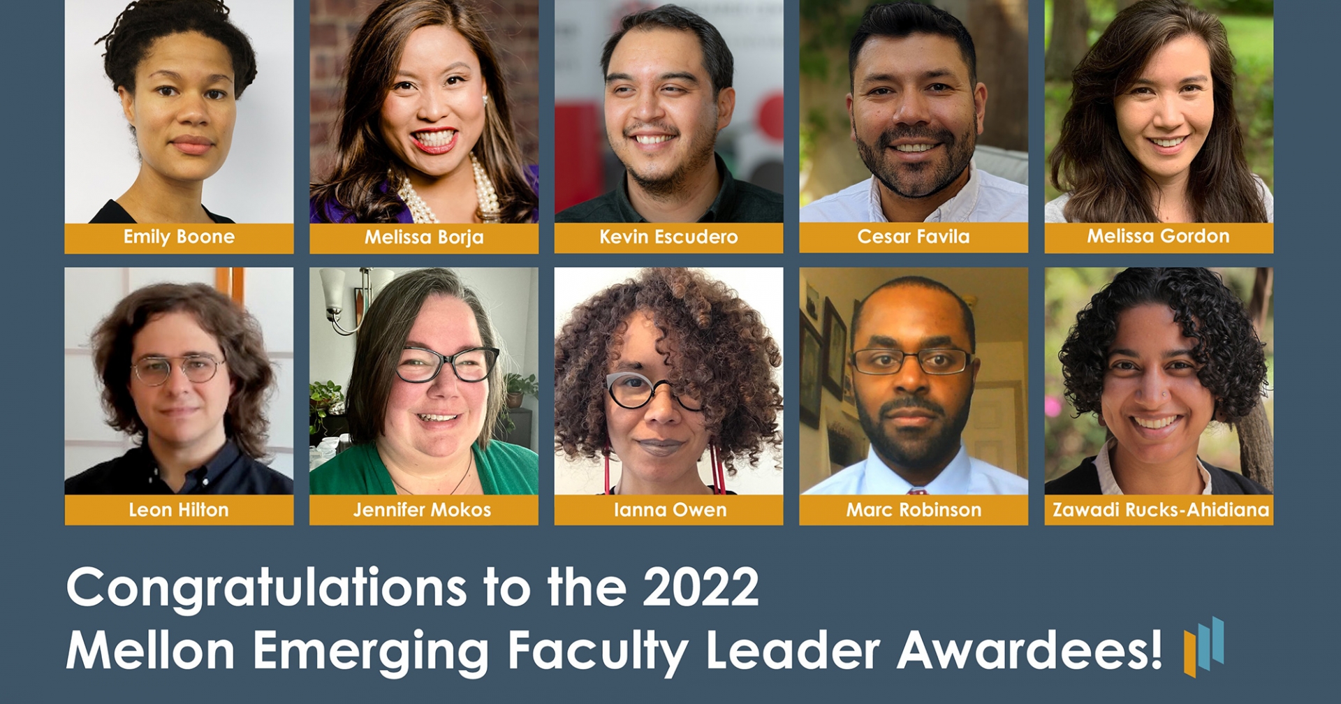 the 2022 Mellon Emerging Faculty Leaders
