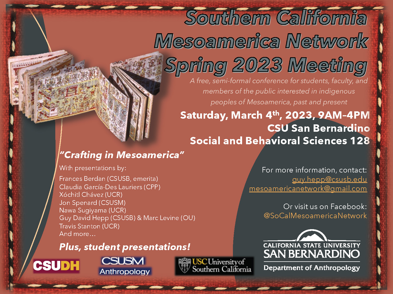 SoCal Mesoamerica Network 2023 Spring Meeting flyer