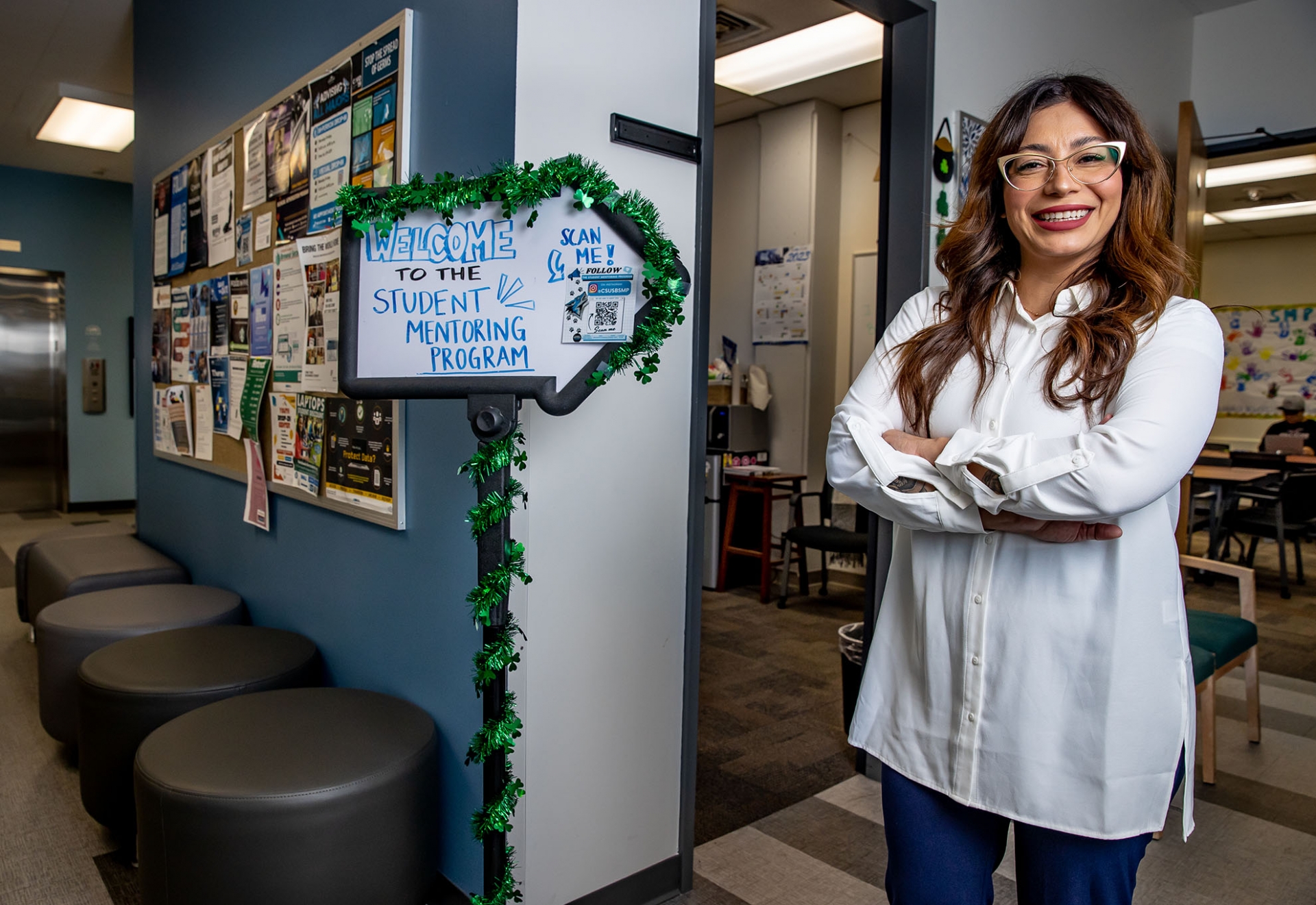 Sandy Castillo credits Edwin Hernandez, an associate professor in special education rehabilitation and counseling, and Barbara Herrera, the coordinator of the CSUSB Student Mentoring Program for helping her during her time at CSUSB.