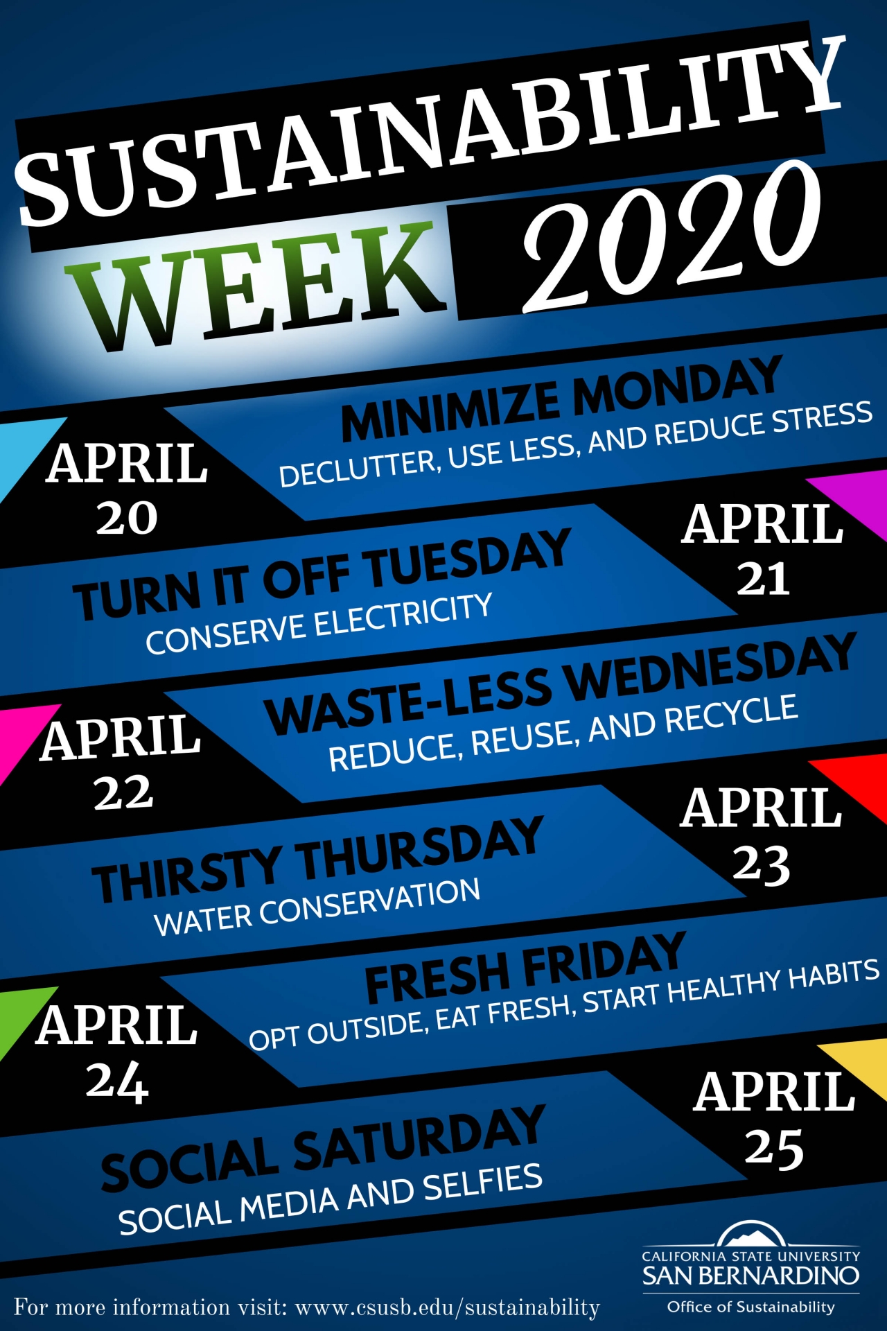 CSUSB Sustainability Week flier