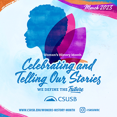 womxn's history month logo