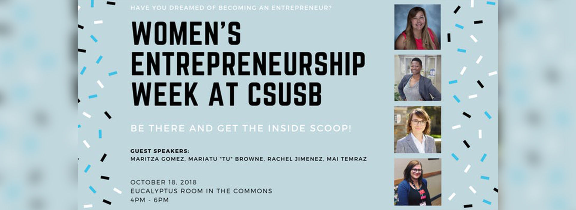 TODAY: Cal State San Bernardino alumnae to speak at Women Entrepreneurship Week event