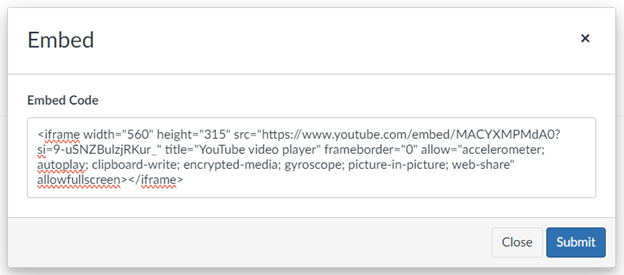 Embed code