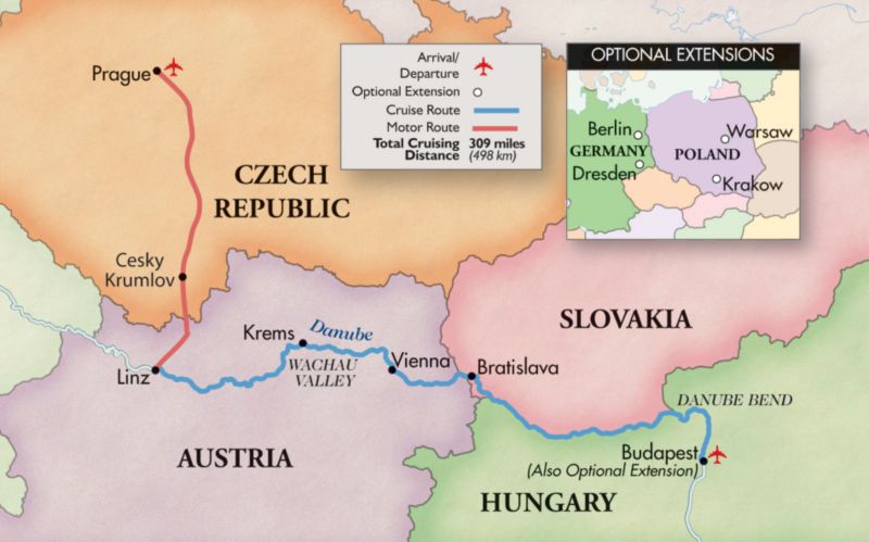 blue danube map