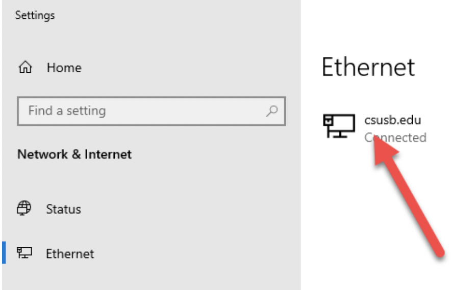 Windows 10 Network Setting