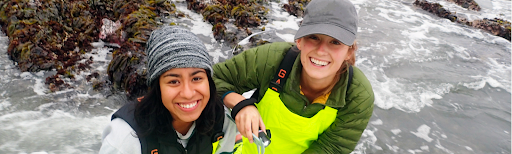 image of students at a river