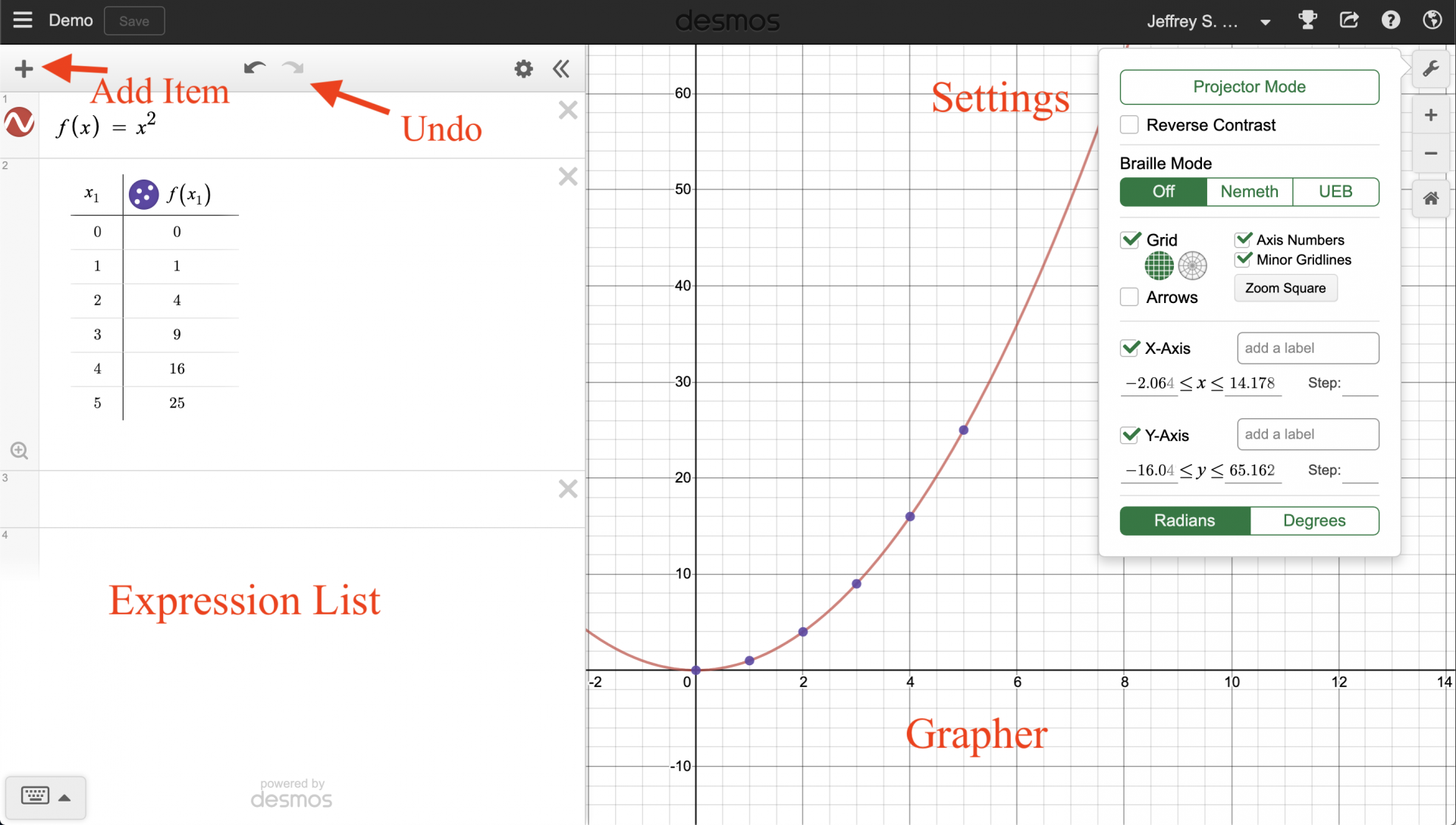 Desmos Demo