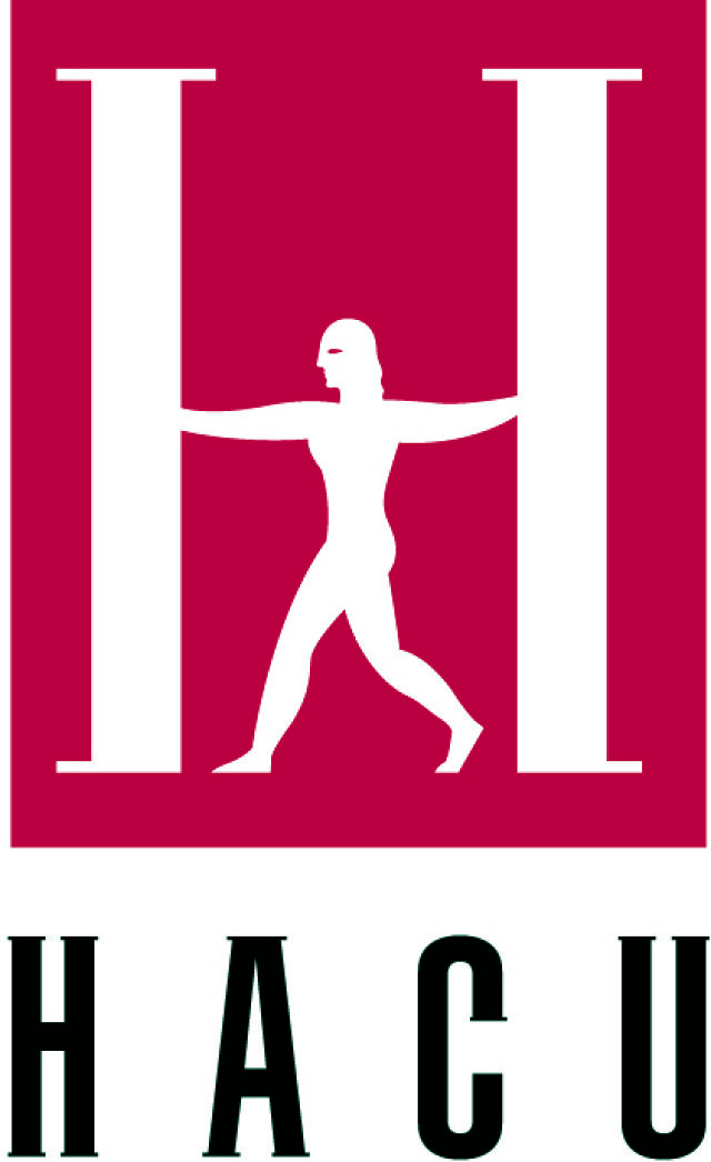 Hispanic Association of Colleges and Universities logo - person representing the bridge of a the letter H