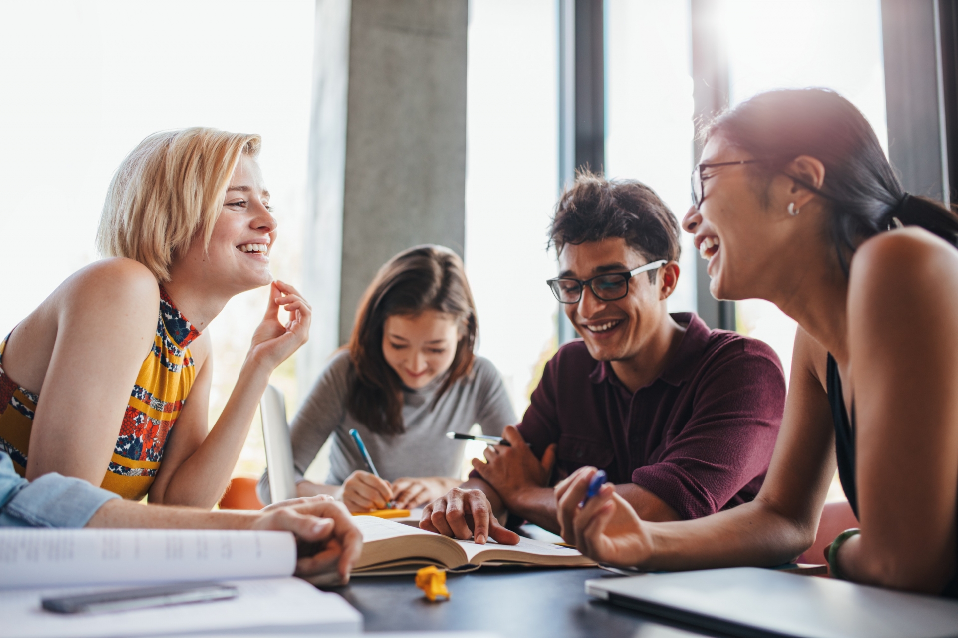 Students in a study group