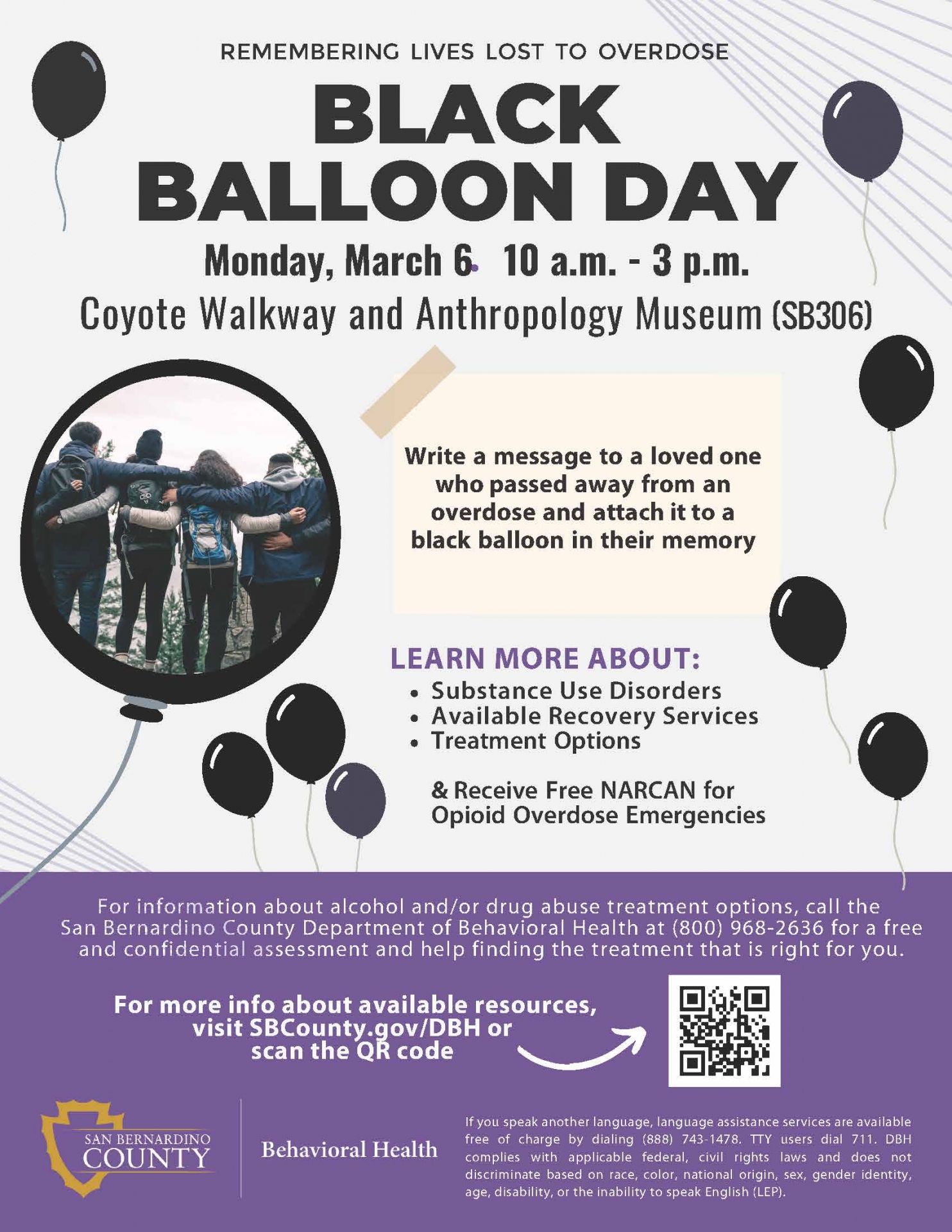 Black Balloon Day event flyer