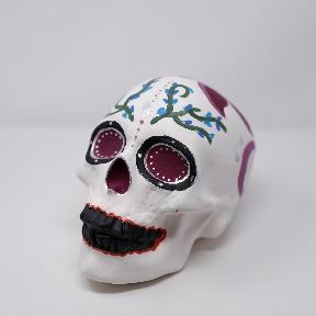 white decorated calavera