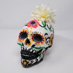 flowered decorated calavera