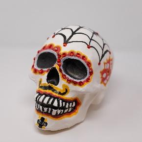 decorated calavera web pattern on head