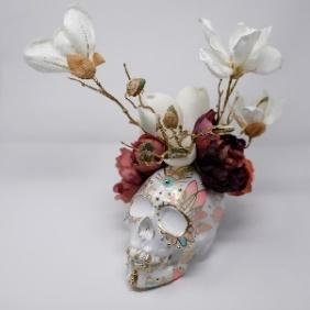 flower decorated calavera