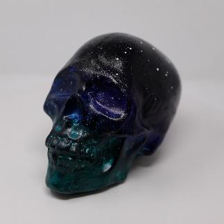 decorated calavera space themed