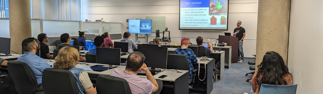 Picture of a 3D Printing / Modeling training session