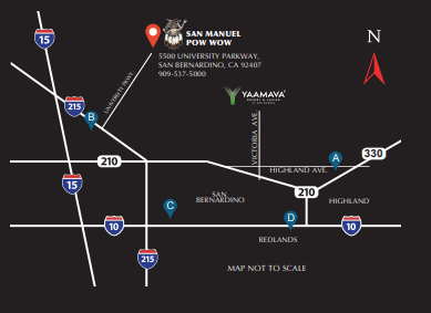 San Manuel Pow wow map