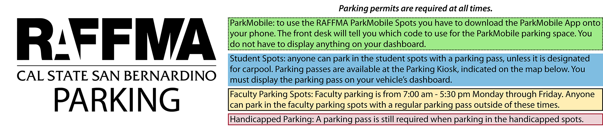 Raffma Parking Instructions 