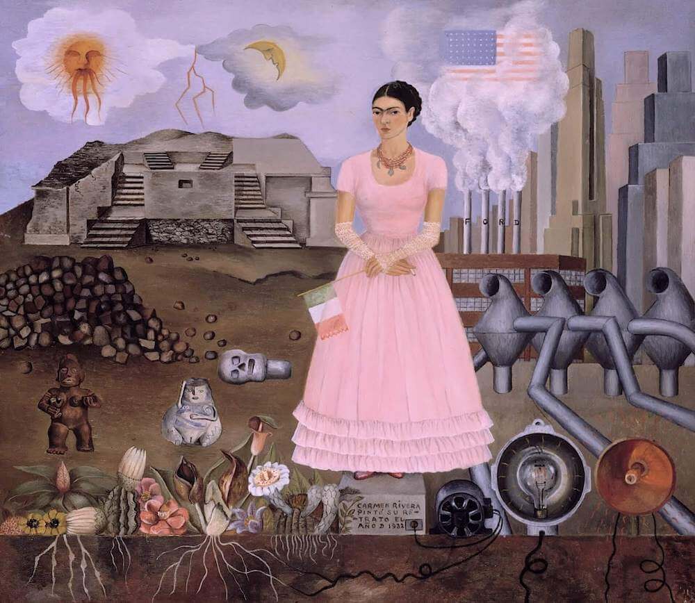 Self-portrait on the Borderline between Mexico and the United States (1932)