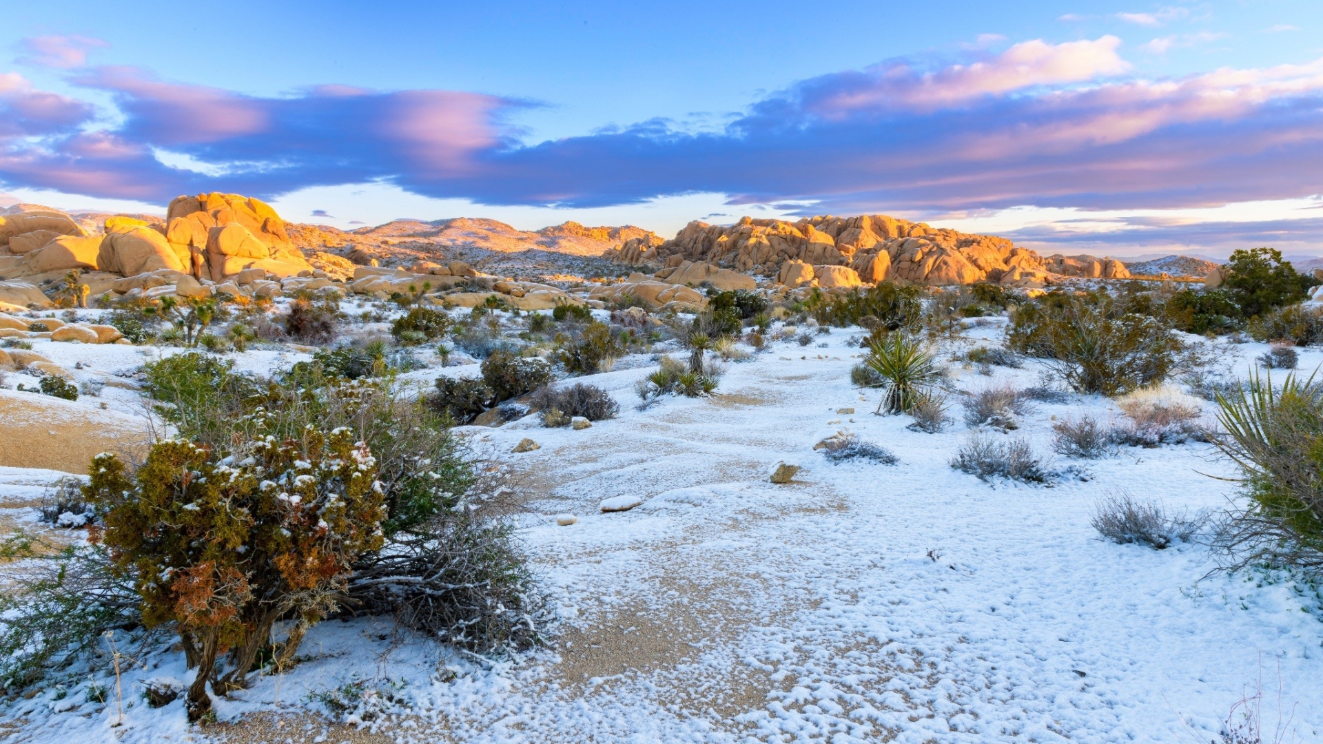 image of snow in hillside