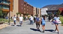 Students walking