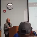Lecture in a classroom