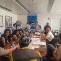 Full and lively room