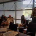 Lecture happening in classroom