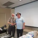 Two guys shaking hands