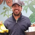 man with banana