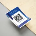 This flyer was placed on tables for the students to scan the QR code to complete a quick survey. This flyer features the same blues and grays as the Division Orientation Flyer