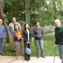 People Standing on a sidewalk