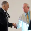 Two people shaking hands