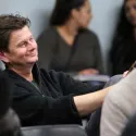 Guy enjoying the lecture