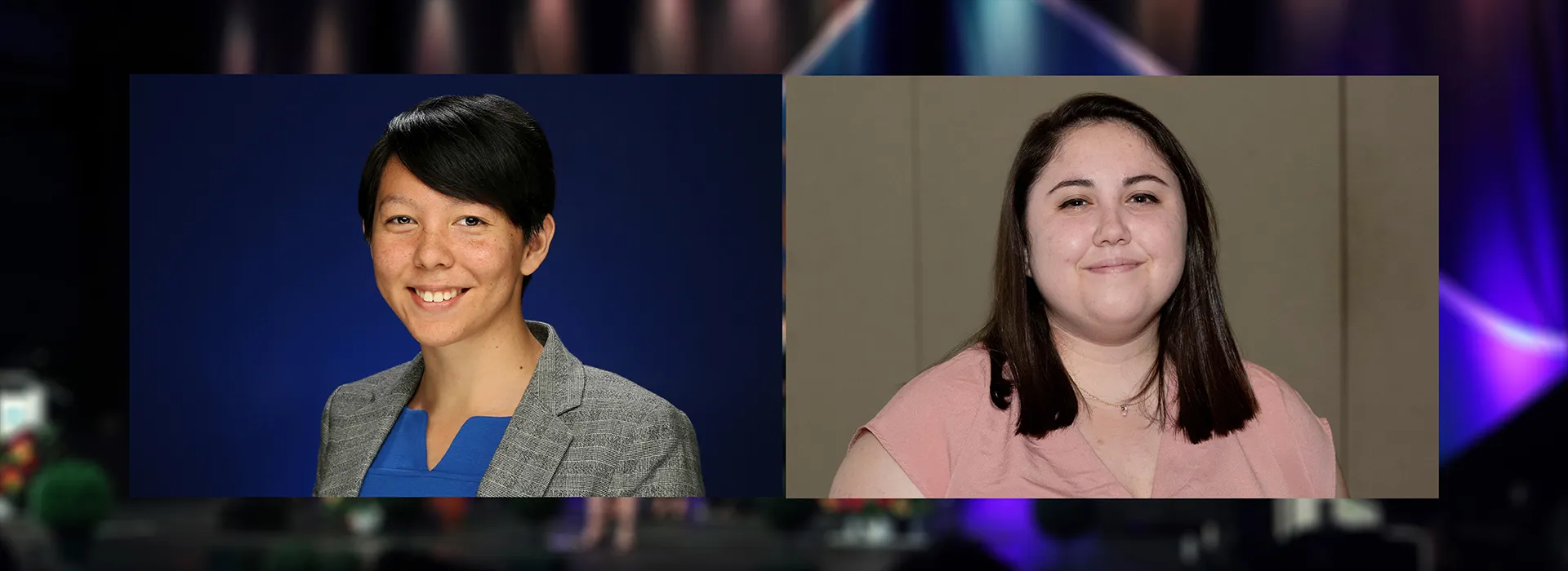 Alana Muller, Outstanding Graduate Student in psychological science, and Melody Robinson, Outstanding Undergraduate Student in psychology