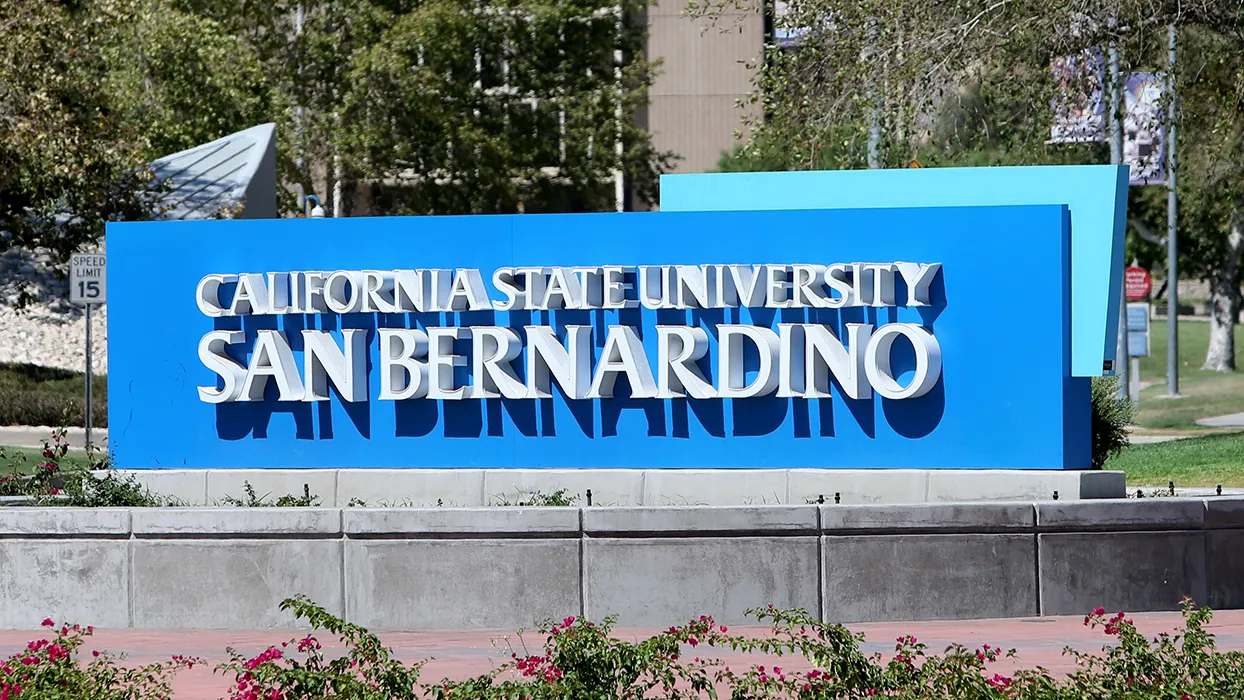 Cal State San Bernardino campus entrance