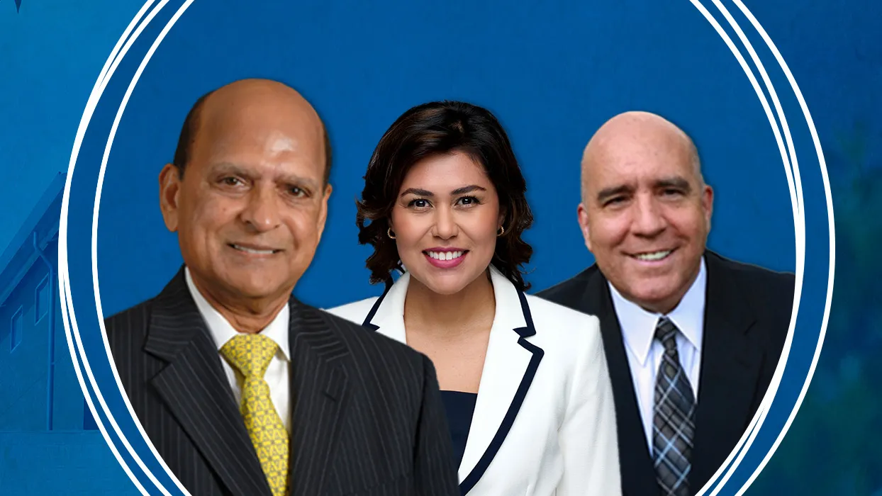 From left: Dr. Appannagari “Dev” GnanaDev (Distinguished Alumni Award), Mirna Orihuela (Emerging Leader Award) and Roderick M. “Rod” Hendry (Coyote Spirit Award) are among the eight who will be honored at the annual Alumni Hall of Fame event in the spring.