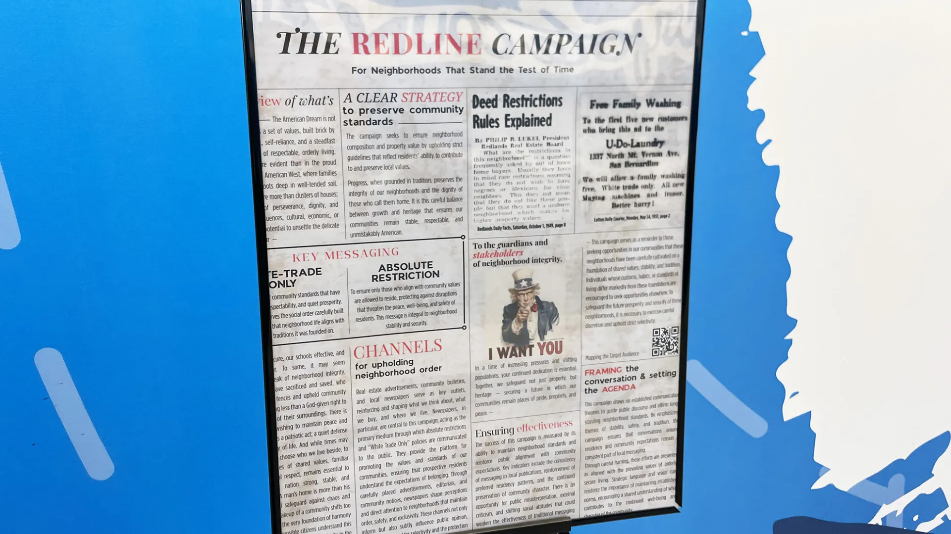 One of the poster presentations at the IE People’s History Conference.