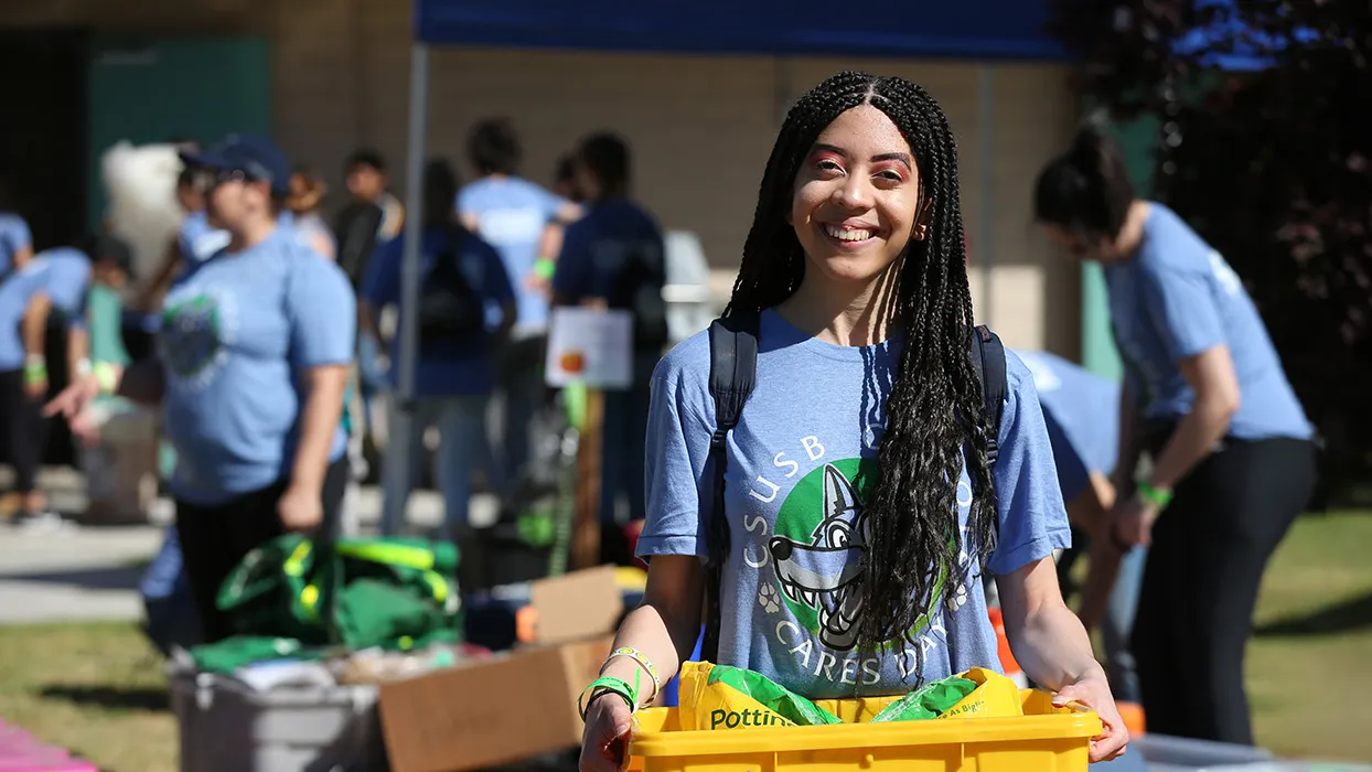 Coyote Cares Day brings together CSUSB students, faculty and staff to make a meaningful impact across San Bernardino and Riverside counties through volunteer opportunities on Saturday, Feb. 28.