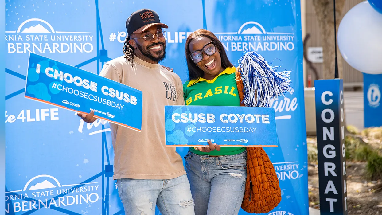 Future Coyotes admitted for the fall 2026 term explored campus, connected with students, faculty and staff, and experienced student life at Choose CSUSB Day 2026 on March 21. 