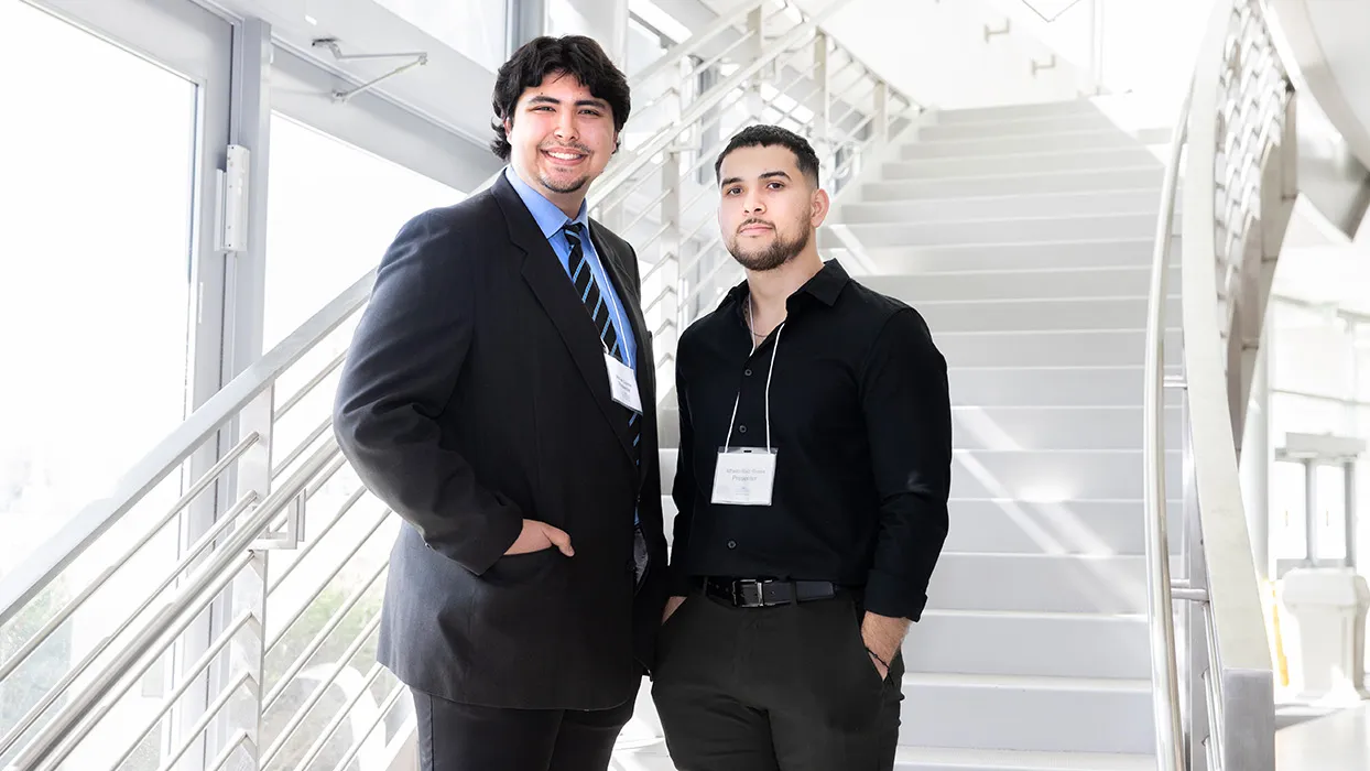 The hands-on laboratory experience and mentorship Michael Zepeda (left) received through CSUSB’s CIRM Bridges Program helped him discover his passion for scientific research. The two-time CSUSB biology graduate will pursue a doctorate at UC Irvine, using toxicology research to help others and serve his community.