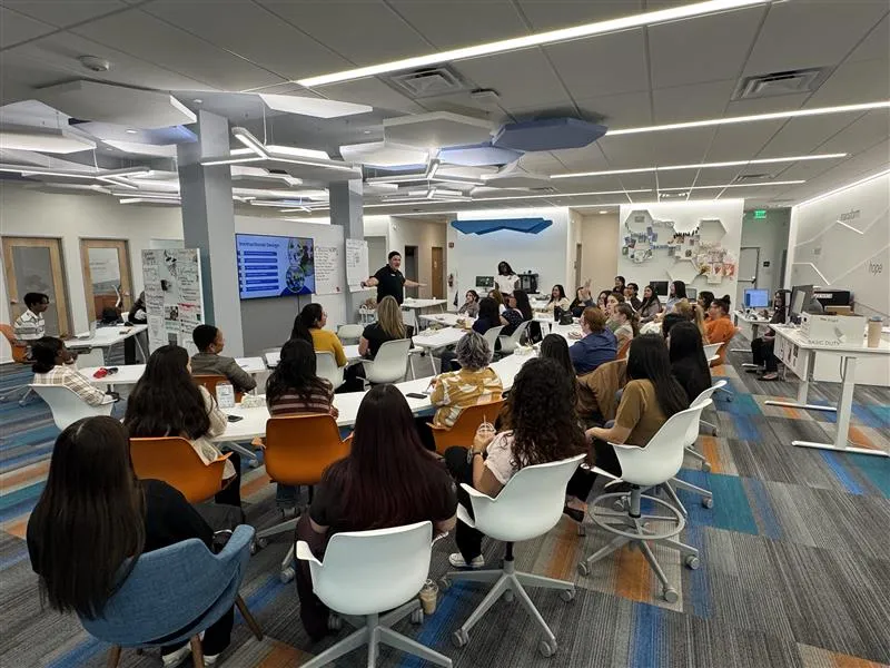 CSUSB Palm Desert Campus students participate in a Work Local Industry Immersion Day at Altus Schools Coachella Valley.