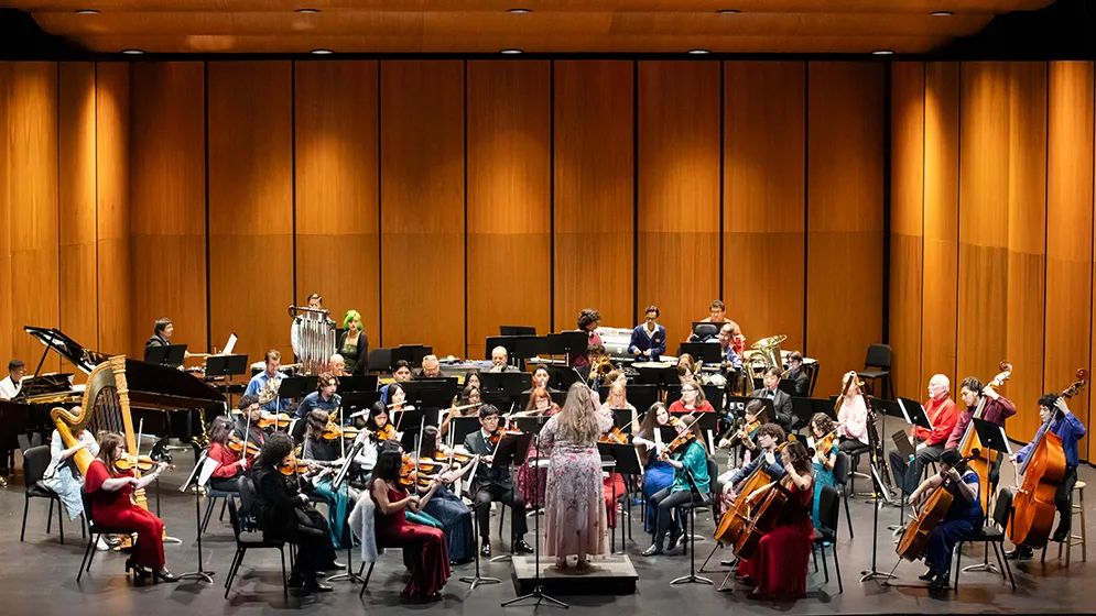The Cal State San Bernardino Symphony Orchestra opened its 2026-27 season in the new Performing Arts Center on Oct. 22.