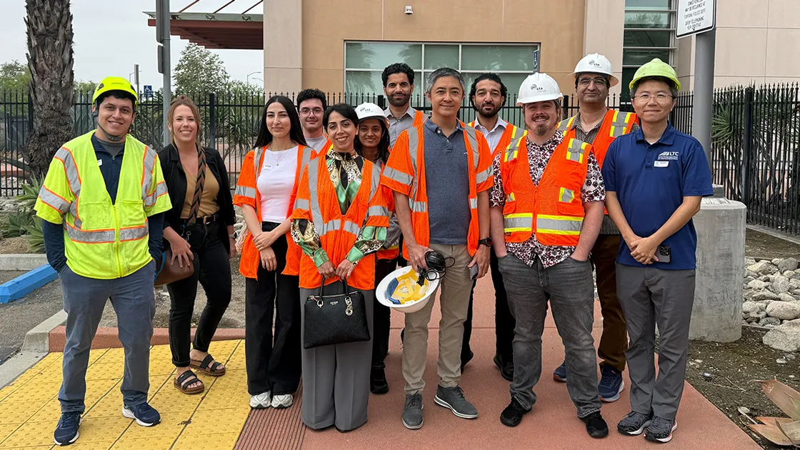 CSUSB faculty and students toured the California Department of Transportation's Transportation Management Center in Fontana.
