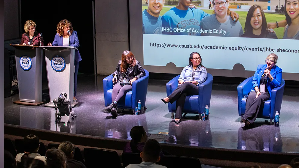 The moderators and panelists from the 8th annual ShEconomy. This year’s event takes place on Oct. 22 at CSUSB.