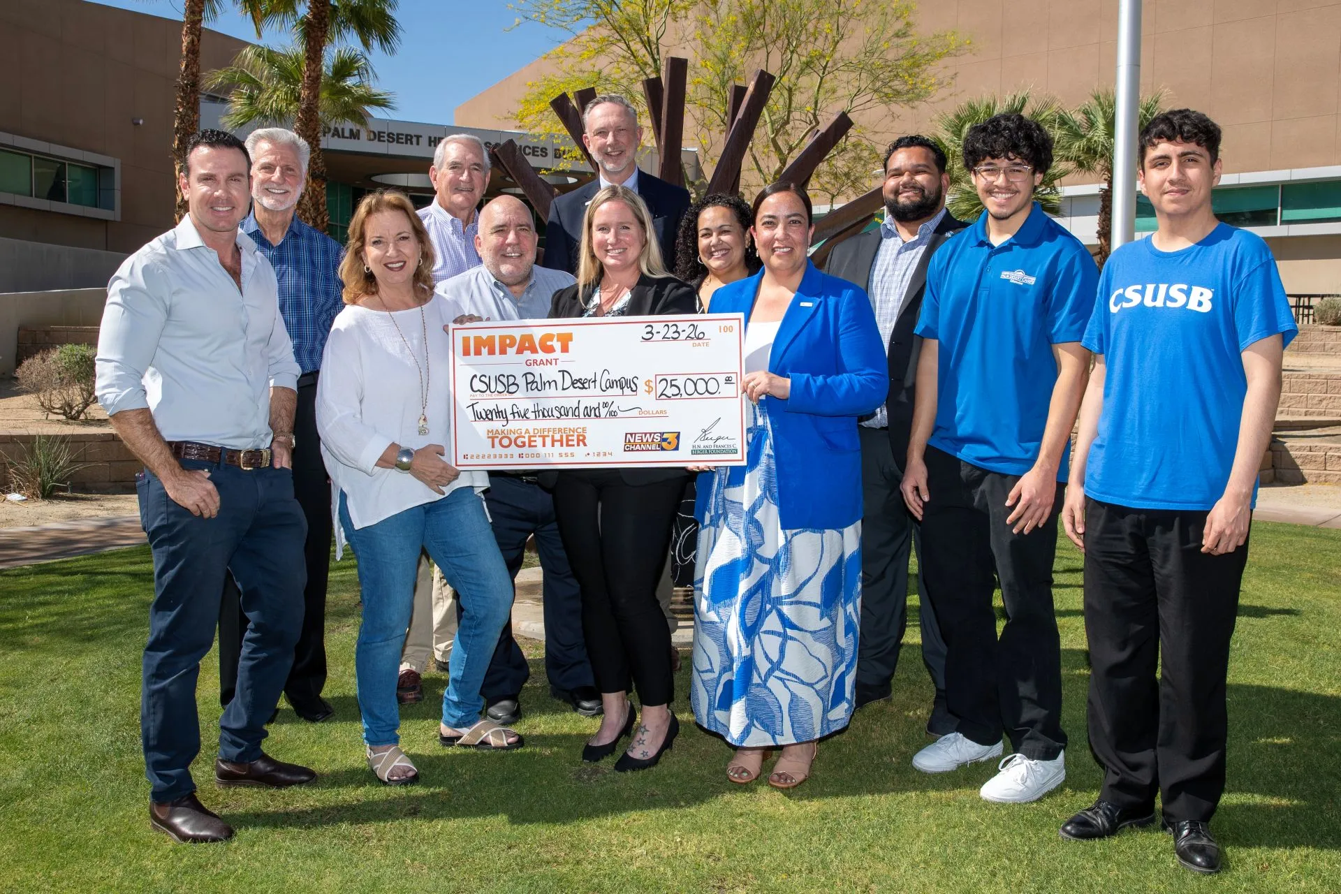 Berger Foundation Impact Grant check presentation ceremony at PDC