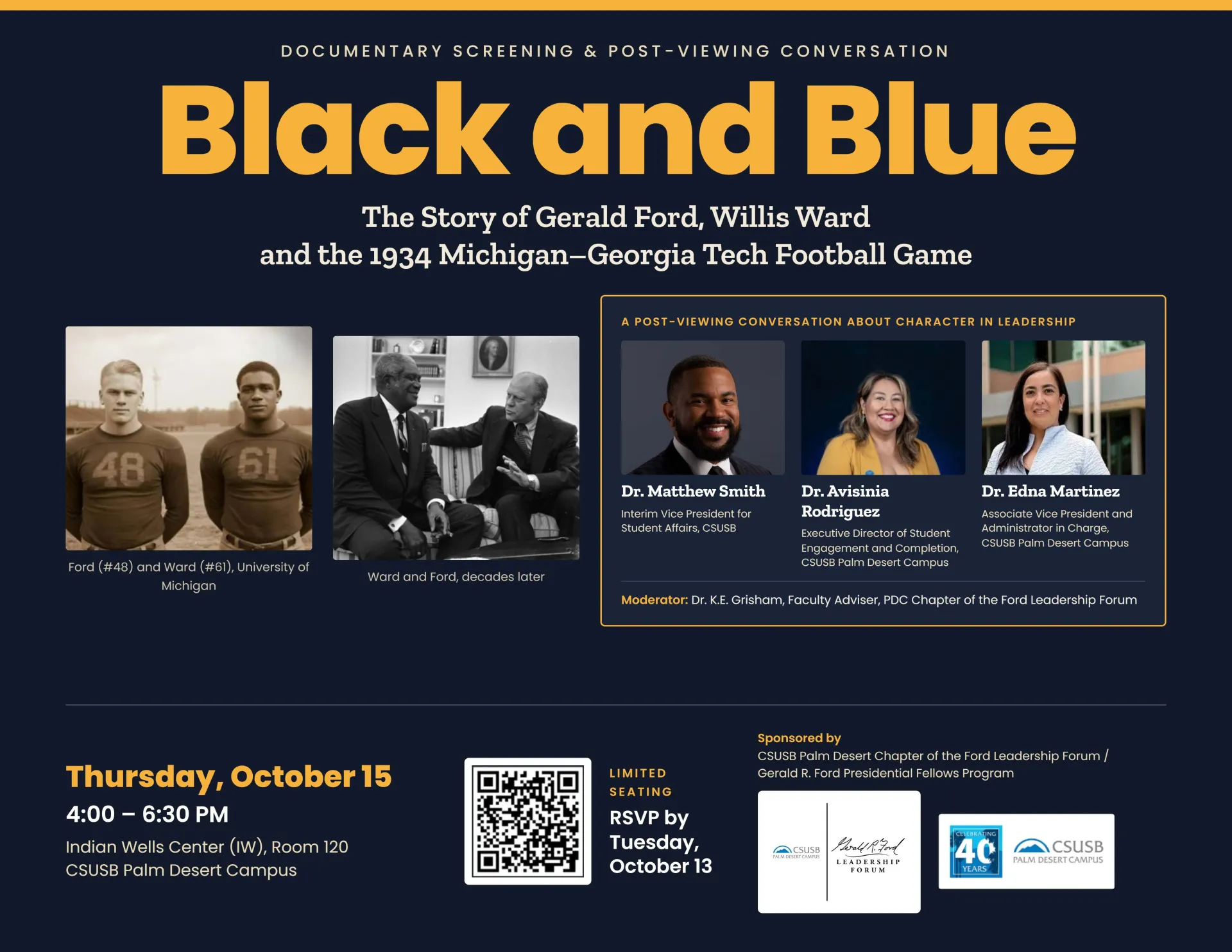 “Black and Blue: The Story of Gerald Ford, Willis Ward and the 1934 Michigan-Georgia Tech Football Game”