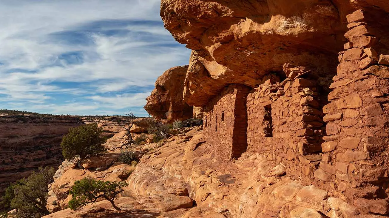 The ancient Citadel Ruins above a canyon at Bears Ears National Monument, Utah.