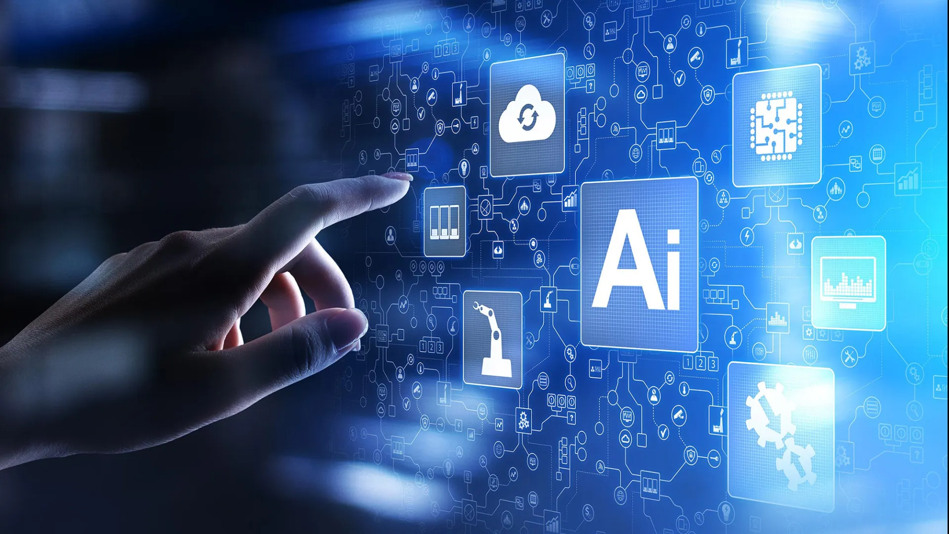 Graphic illustrating AI