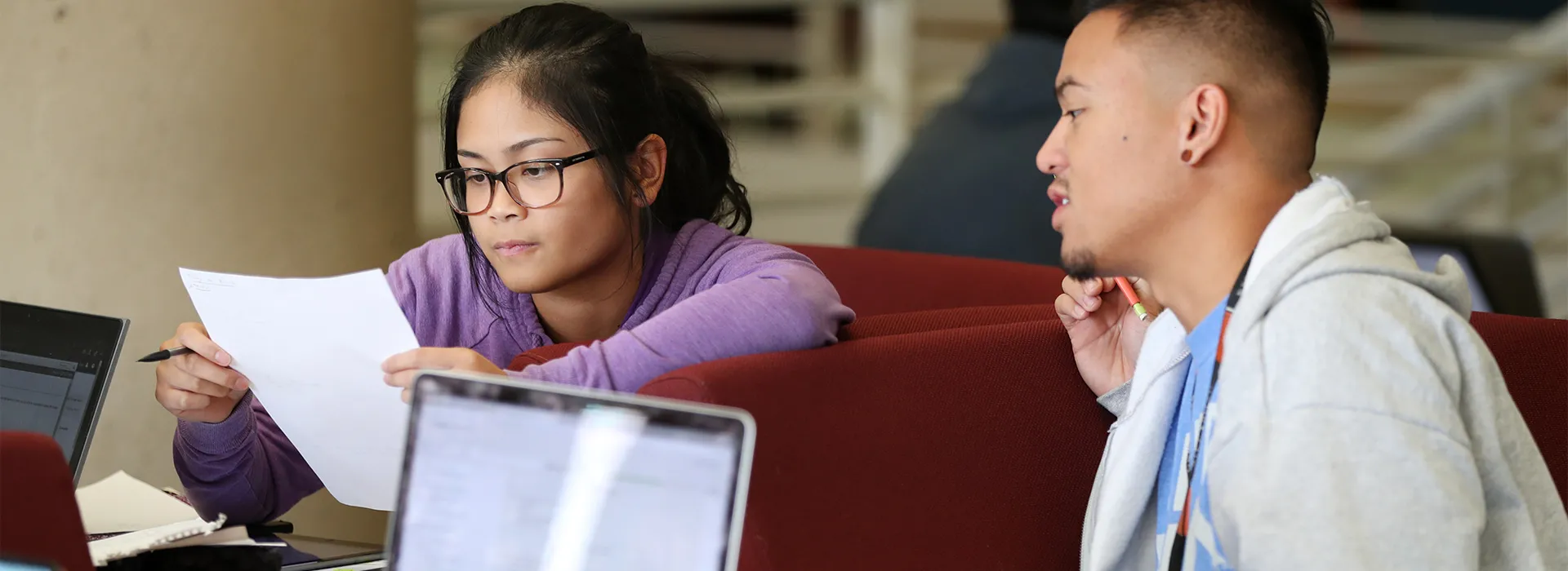 students studying
